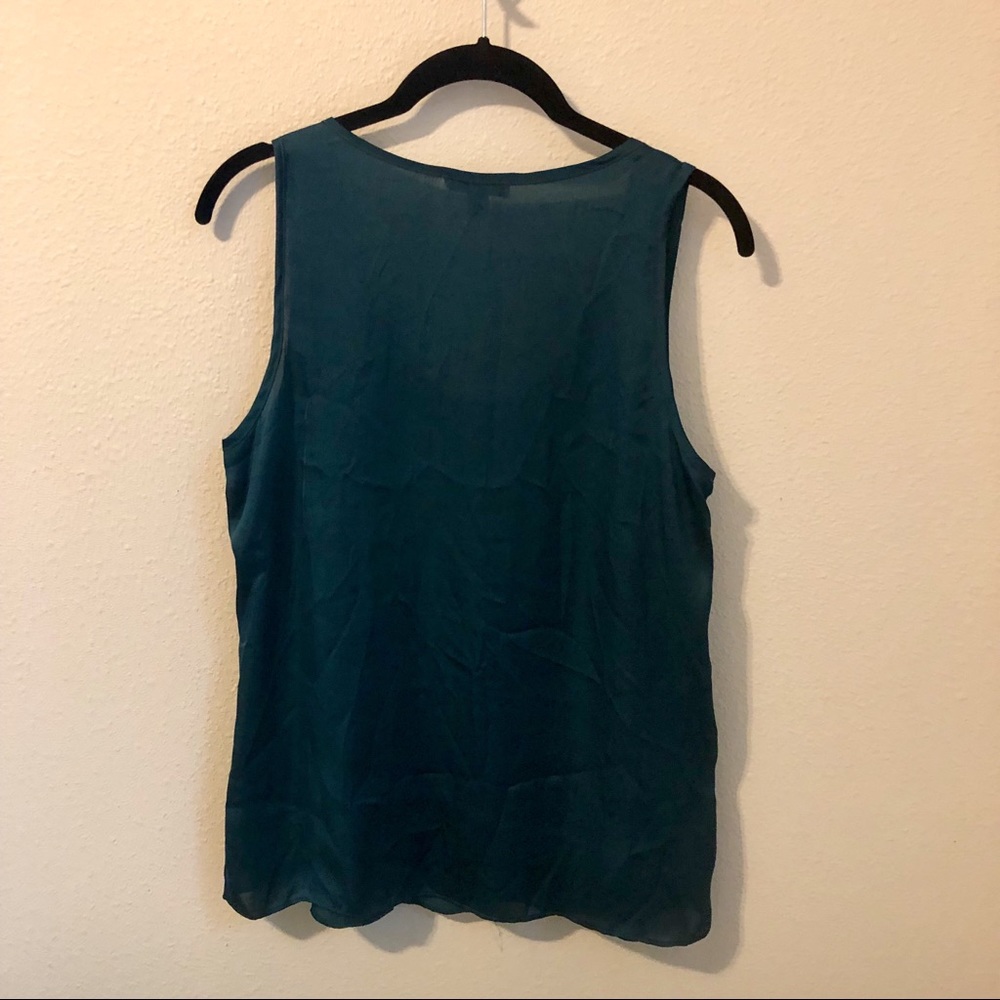 Green Ruffle Tank Top - Size M - Picture 2 of 2